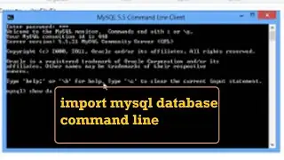 how to import mysql database command line.