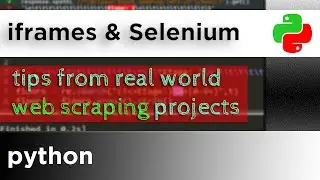 Web Scraping iframes | Selenium | accept popups | Python