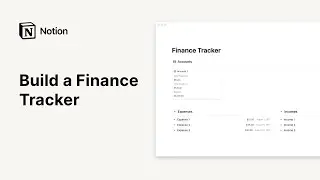 How to build a Finance Tracker in Notion
