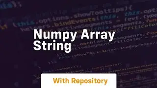 numpy array string