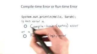 Compile-Time and Runtime Errors - Intro to Java Programming