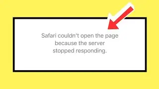 How To Fix Safari Couldn't Open The Page Because The Server Stopped Responding Problem | In Hindi