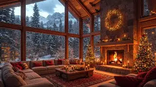 Cozy Christmas Ambience 🎄 Relaxing Christmas Jazz Instrumental Music & Crackling Fireplace Sounds 🔥