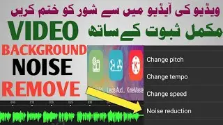 How to Remove Background Noise in Video & Audio/Video Ki Noise Kasay Khatam Kare/Noise Reduction .