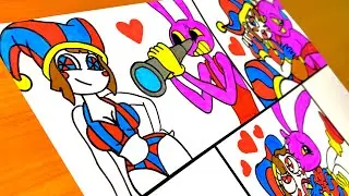 Drawing Love Story of Pomni X Jax - The Amazing Digital Circus