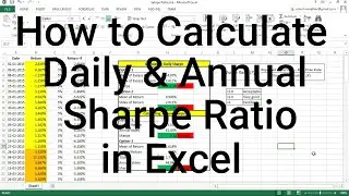 How to Calculate Daily & Annual Sharpe in Excel