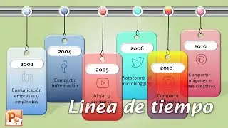 Cómo hacer 🙋‍♀️1 LINEA DE TIEMPO 🚀 en PowerPoint. [Presentaciones creativas]. PLANTILLA GRATIS