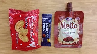 Heart Puff Pastry vs Dairy Milk vs Melto Chocolate Cream | Mouth watering video