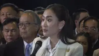 Paetongtarn Shinawatra speaks after being elected Thailands new PM