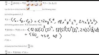 Calculus Help: Find the gradient and gradient vector and dw/dt