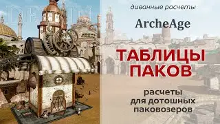 Archeage 6.0: Таблицы паков