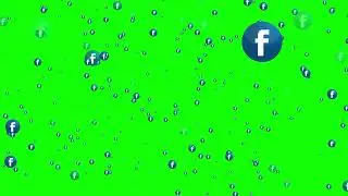 Facebook Logo Flying | 4K Green Screen Background Video | Free Download