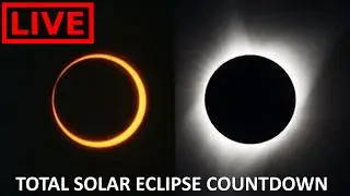 🌎 Total Solar Eclipse Countdown with NASA | Relaxing Music