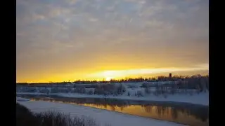 Зимняя прогулка от улицы Лесной по улице Пушкина до реки Ижма в городе Сосногорск