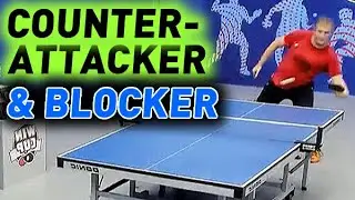 Smart Block & Counterattack offensive play: Anton Yolkin counterattacking blocker table tennis style