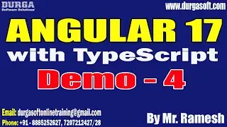 ANGULAR 17 with TypeScript tutorials || Demo - 4 || by Mr. Ramesh On 12-09-2024 @8AM IST