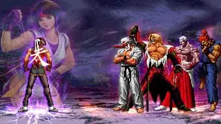 Yuri Sakazaki vs Shin Akuma Team [KOF2002 MUGEN]