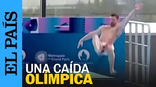 JUEGOS OLÍMPICOS | Un atleta se cae del trampolín en la inauguración de la piscina olímpica en París