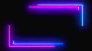 Blue And Pink Beautiful NEONY LIGHT | Glowing Light Frame Border LOOP VIDEO Black Screen VFX Effects