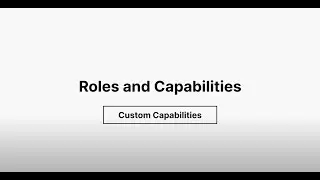 Custom Capabilities