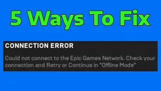 How To Fix Epic Games Connection to Server Failed (Epic Games Launcher)