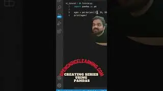 Pandas Episode |How to create series using pandas library 