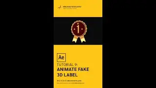 How to Animate Fake 3D label in After Effects - After Effects Tutorial 