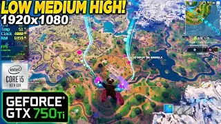 Fortnite Chapter 5 Season 1 GTX 750 Tİ - 1080p Low, Medium, High,