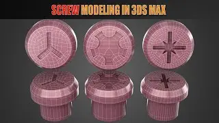 Topology Hard Surface: alpha of Screws Modeling In 3ds Max #3 || N°_129