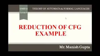 3.9 Example of Reduction of CFG