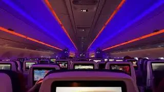 В салоне самолёта Airbus A350-900 / Inside the Airbus A350-900 aircraft