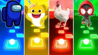 Among Us vs Baby Shark vs Chicken vs Spiderman - Tiles Hop EDM Rush