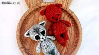 Амигуруми: схема Мини лисичка и енот VINTAGE. Игрушки вязаные крючком - Free crochet patterns.
