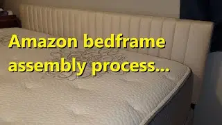 Sismplly Full Size Bed Frame with Velvet Upholstered Headboard, Platform Bed with Strong Wood Slats.