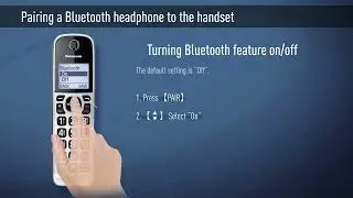 Panasonic - Telephones - KX-TGD890, KX-TGD892, KX-TGF892, TGDA99 - How to pair a Bluetooth headset.