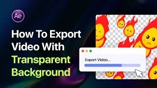 How To Export / Render video with Transparent / Alpha Background | After Effects - [ Tutorial ]