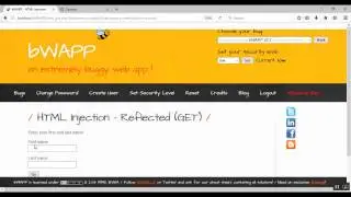 bWAPP Lesson-4  HTML Injection   Reflected GET