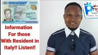 Information For those With Resident in Italy!! Listen!!
