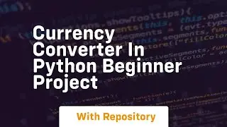 Currency converter in python beginner project