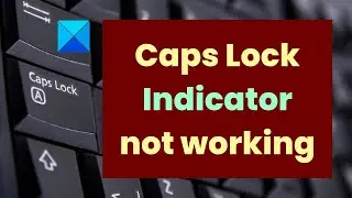 Caps Lock Indicator not working in Windows 11/10