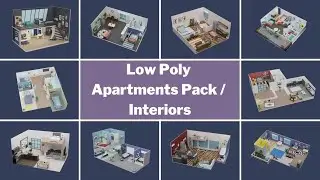 Low Poly Apartments Pack / Interiors