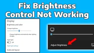 Windows 11 Brightness Problem Fix | Brightness Control Not Working  Solution Fix Windows Brightness