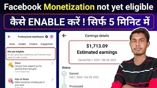 facebook monetization not yet eligible | How to enable facebook monetization | Facebook Monetization