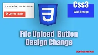 File upload button custom design || Input Type File Button || Custom design image upload button