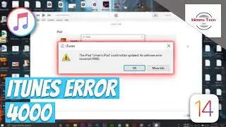 How to Fix Itunes Error 4000 | The iPhone could not be updated. An unknown error occurred (4000)