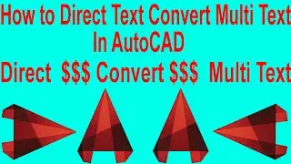 How to Convert Direct Text to Multi Text::::AutoCAd Tutorial.