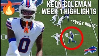 Keon Coleman EVERY ROUTE from NFL Debut vs Cardinals 👀 || Bills vs Cardinals 2024