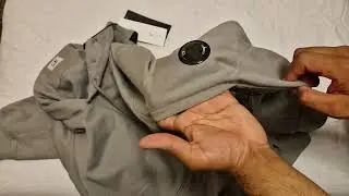 CP COMPANY HEAVYWEIGHT ARM LENS HOODIE GRIFFIN GREY