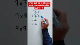 ALUCINANTE Truco de la TABLA del 9 👏👏👏👏 | Truco matemático