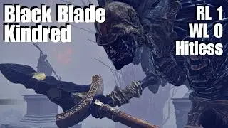 Defeating Forbidden Black Blade Kindred at level 1 (no weapon upgrades, hitless, solo) - Elden Ring